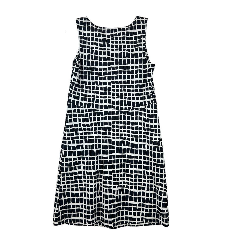 JUDE CONNALLY Classic Black White Geometric Sleeveless Dress‎ Signature Sz Small - Picture 7 of 7